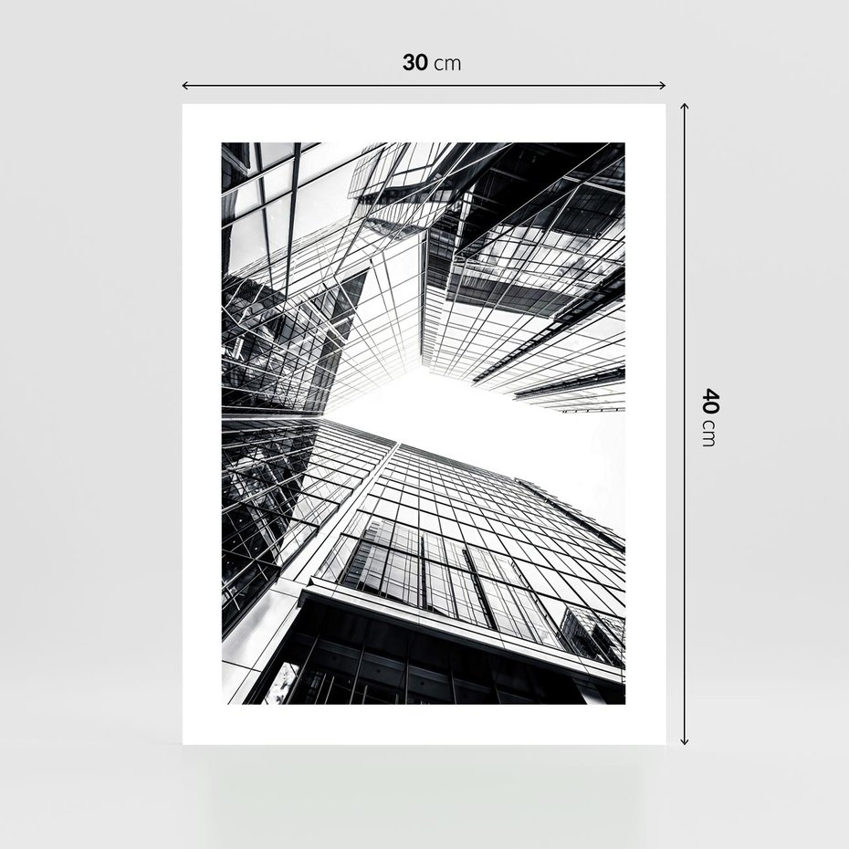 Plakat bez ramy 30x40 - Wznoszący się Wysoko - architektura, wysoki wieżowiec