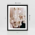 Plakat w ramie 40x50 - Suszona Delikatność - suszone kwiaty, rośliny - rama czarna