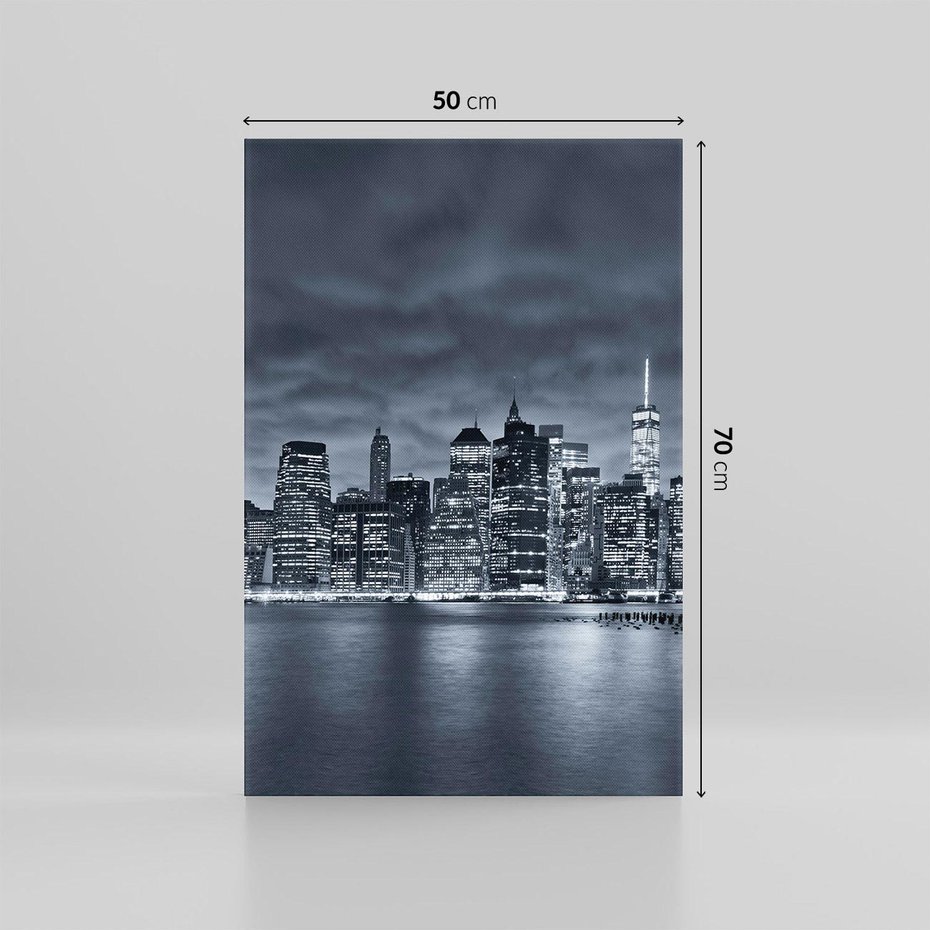 Obraz na płótnie 50x70 - Miejskie Migawki - noc, NY