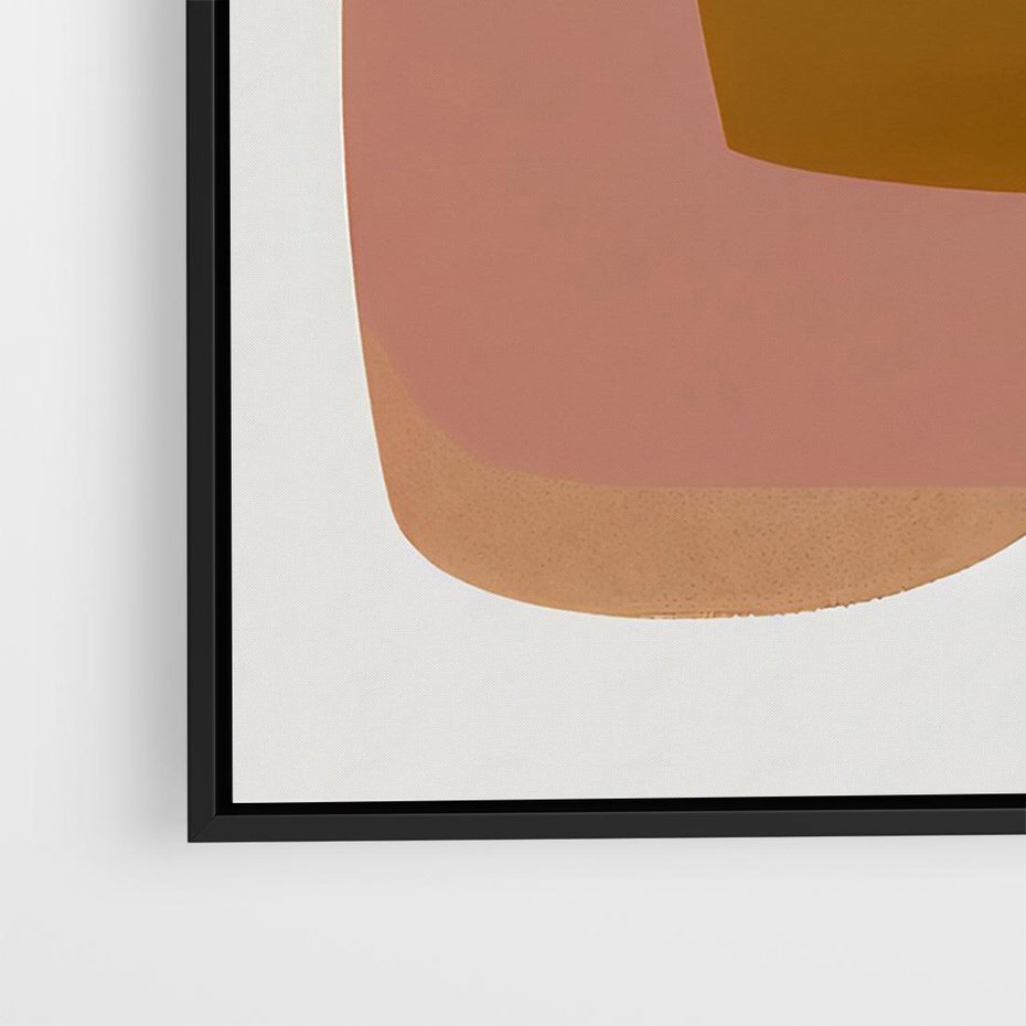 Obraz w ramie 100x70 - Emocje w akwarelach - geometryczne dziwne kształty, turkusowy - rama czarna