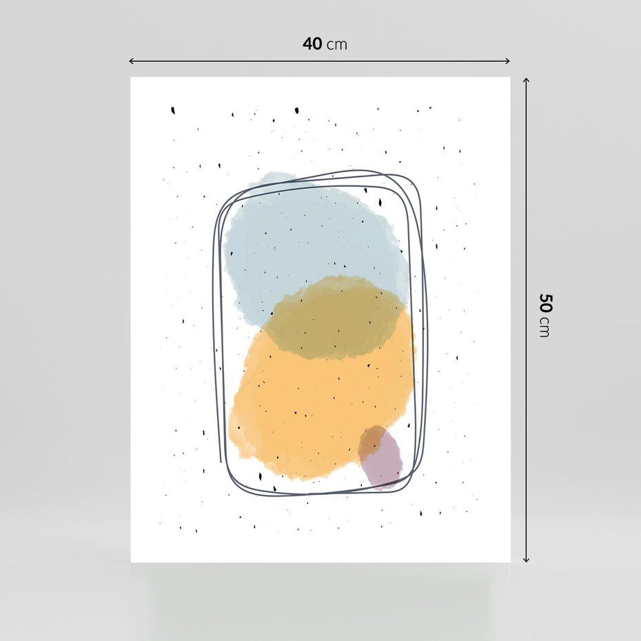 Plakat bez ramy 40x50 - Wibracje Linii - abstrakcyjna kompozycja, jak ręcznie malowana