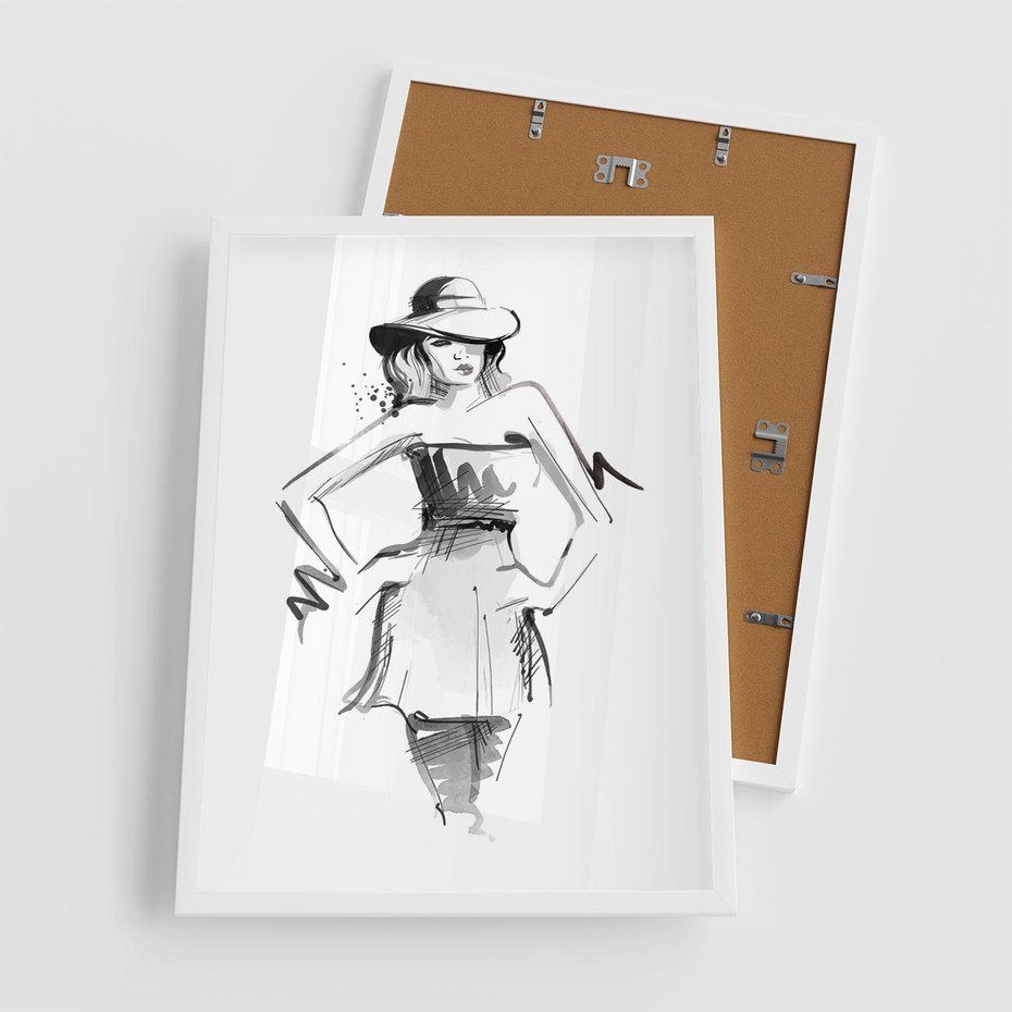 Plakat w ramie 50x70 - Piękno mody i urody - beauty, fashion - rama biała