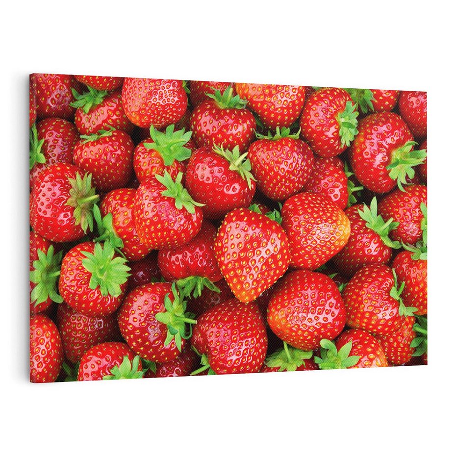 Obraz na płótnie 100x70 - Słodkie kuszenie - truskawki, owoce