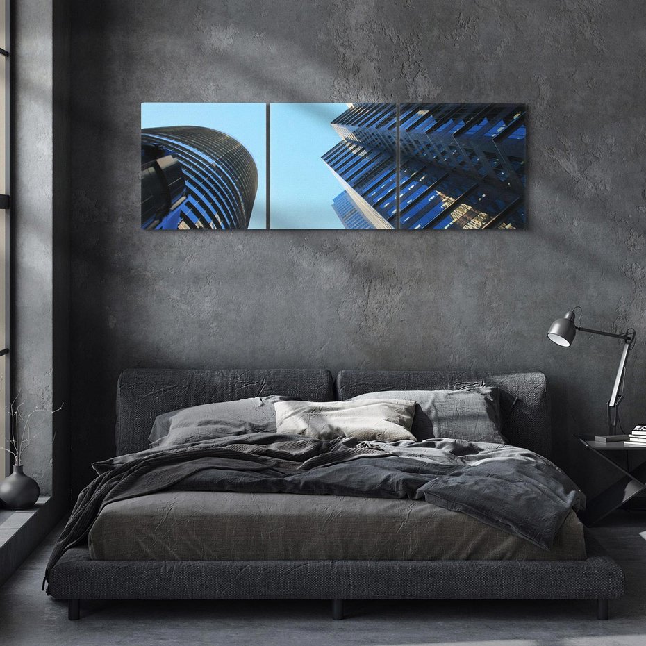 Obraz na płótnie 120x40 - Architektura wieżowców - Architektura, wieżowce