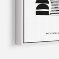 Obraz w ramie 80x120 - Taniec Dziwacznych Kresek - minimalistyczny plakat, czarno biały - rama biała