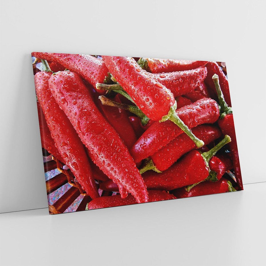 Obraz na płótnie 120x80 - Czerwone Papryczki - czerwone, papryczki