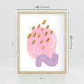 Plakat w ramie 40x50 - Migoczące Pastelowe Kształty - akwarela, minimalizm - rama drewno