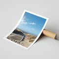 Plakat bez ramy 30x40 - Boho na Plaży - plaża, pomost