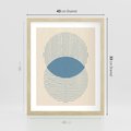 Plakat w ramie 40x50 - Wnętrza Refleksji - geometryczne kształty, koła - rama drewno