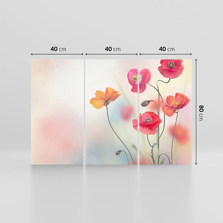 Obraz na płótnie 120x80 - Urok natury - kwiaty, akwarela