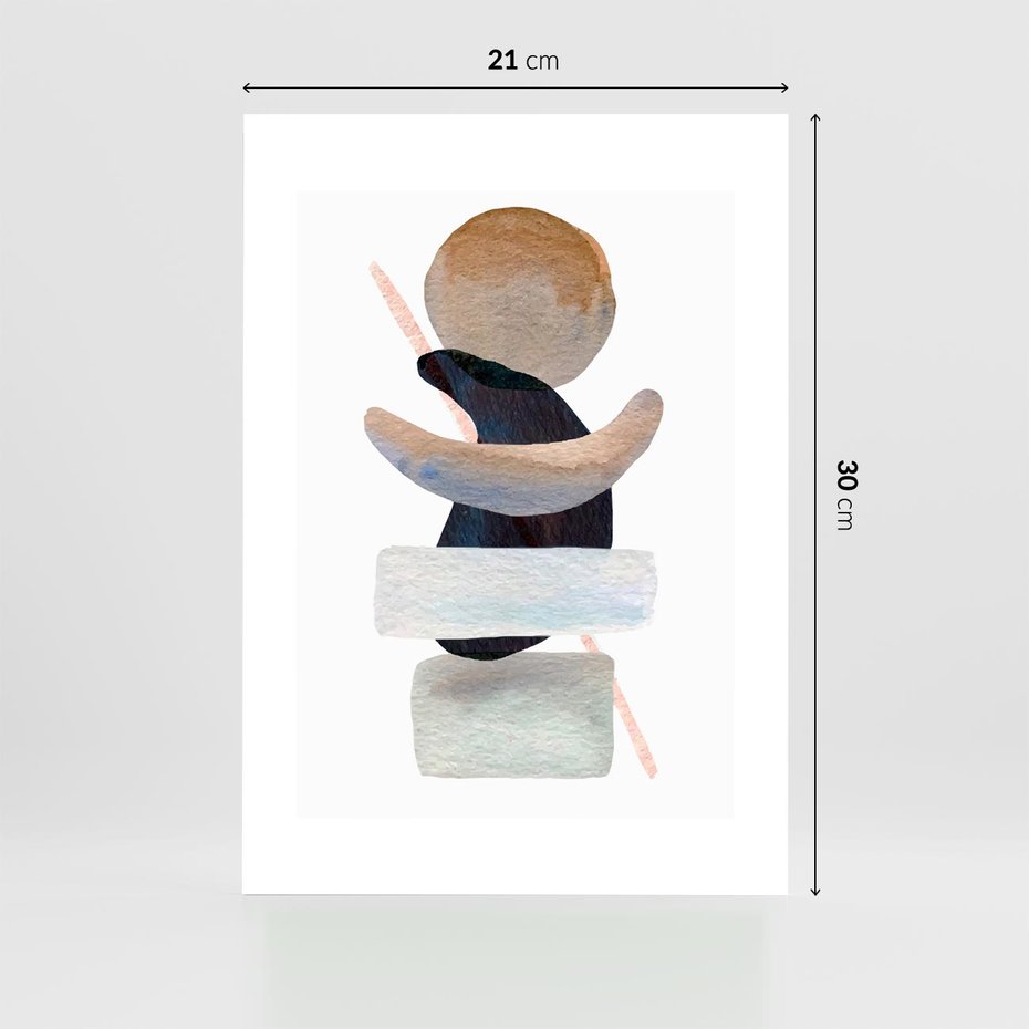 Plakat bez ramy 21x30 - Rozkwitające Nowe Wymyślności - abstrakcja, akwarelowe plamy