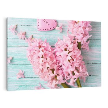 Obraz na płótnie 100x70 - Hiacynty w Kwiatowej Kompozycji - hiacynty, kwiaty