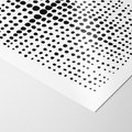 Plakat bez ramy 40x50 - Refleksje Monochromatycznych Widoków - abstrakcyjna kompozycja z czarnych kropek, minimalistyczny czarno bialy plakat