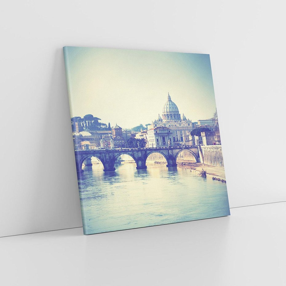 Obraz na płótnie 70x70 - Urok włoskiego miasta - Włochy, miasto