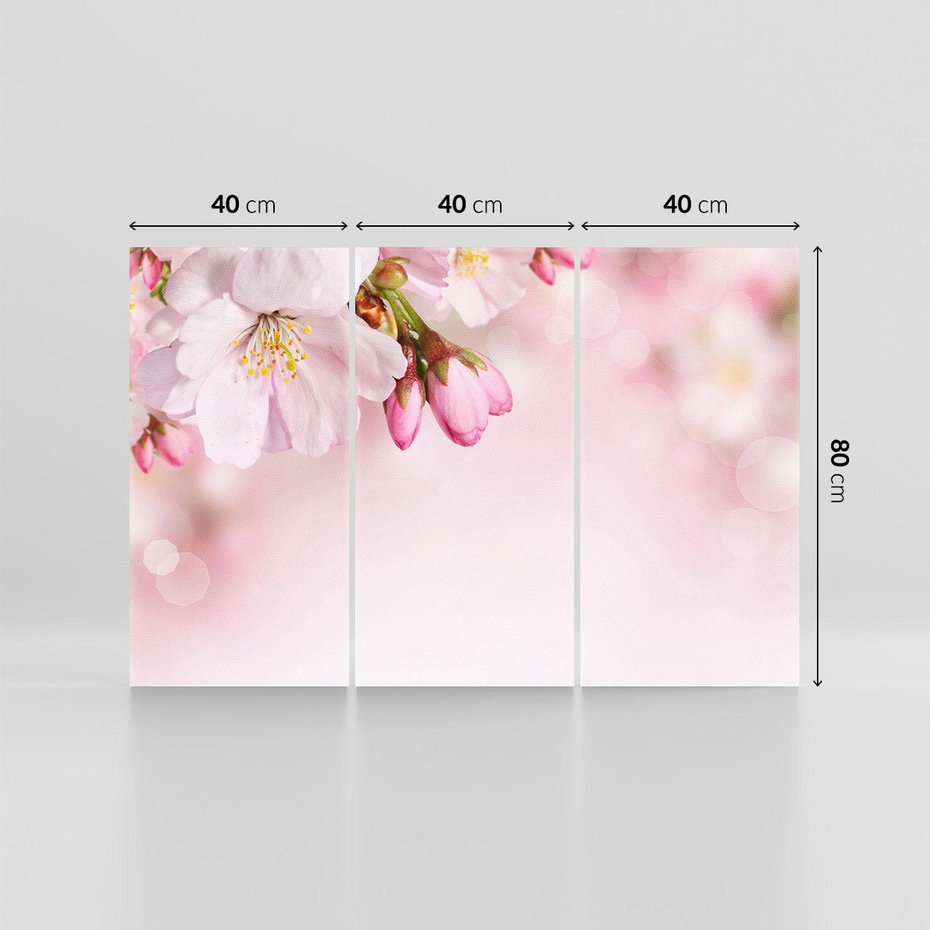 Obraz na płótnie 120x80 - Kwitnąca wiśnia: delikatność natury - kwitnąca, wiśnia