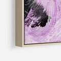 Obraz w ramie 80x80 - Kolorowy rój wyobraźni - rozlane kolorowe farby olejne, abstrakcja - rama drewno
