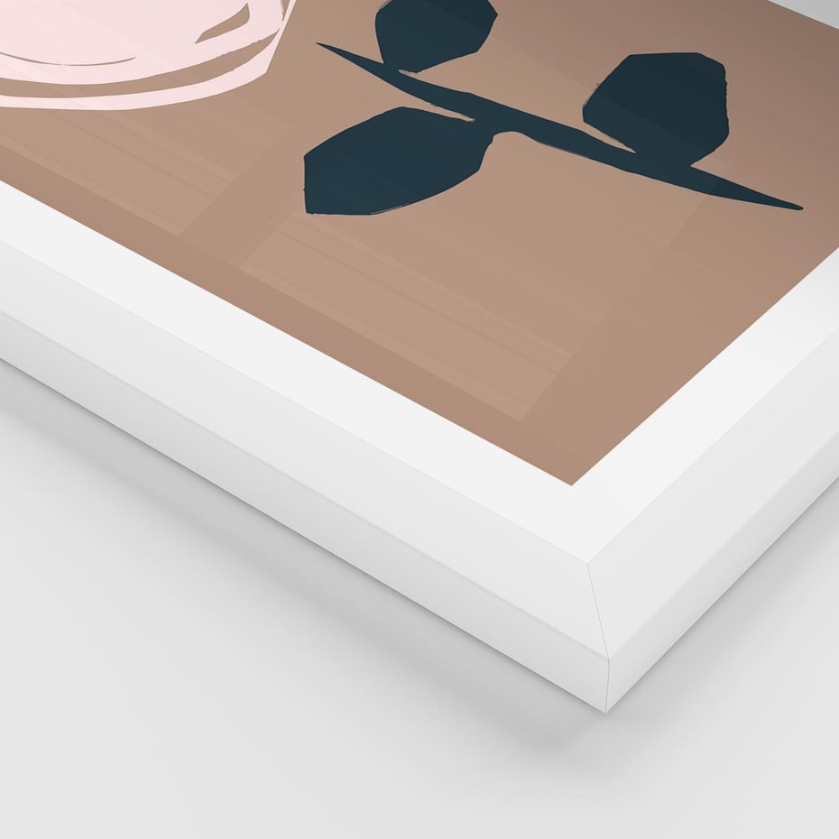 Plakat w ramie 40x50 - Niewytłumaczalne - abstrakcyjny obraz, plakat - rama biała