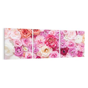 Obraz na płótnie 120x40 - Róże w pełnym rozkwicie - róże, kwiaty