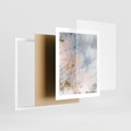 Plakat w ramie 40x50 - Luksusowa Dekoracja - marmur, złoto - rama biała