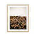 Plakat w ramie 40x50 - Krajobraz W Naturze: Beże i Brązy - suche krzewy, natura - rama drewno
