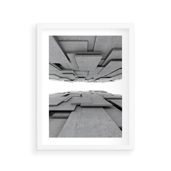 Plakat w ramie 40x50 - Architektura 3D - architektura, 3D - rama biała