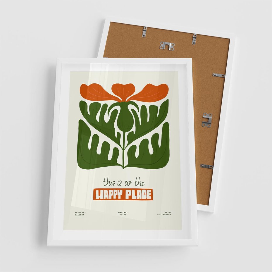 Plakat w ramie 50x70 - Rozkwitająca Gra - kwiaty, nowoczesny plakat - rama biała