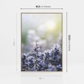 Obraz w ramie 80x120 - Delikatna Uroda Natury - wrzosy, fiolet - rama drewno