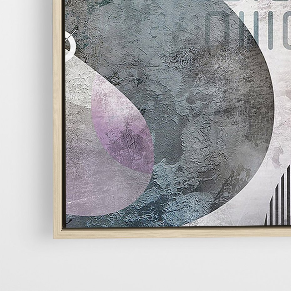 Obraz w ramie 80x120 - Nocne opowieści w barwach - typografia, abstrakcja - rama drewno