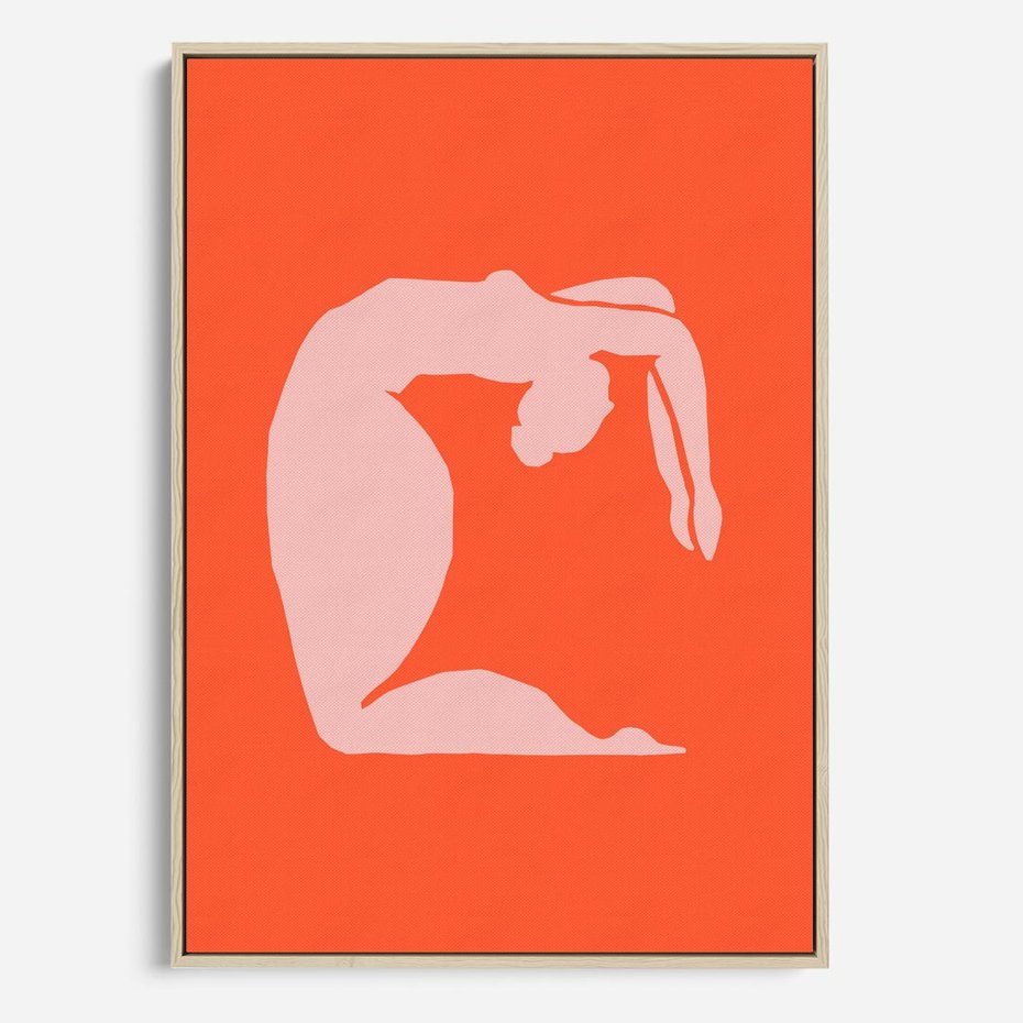 Obraz w ramie 50x70 - Antyczna Godzina - abstrakcja, kobieca sylwetka - rama drewno