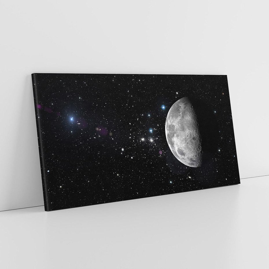Obraz na płótnie 120x60 - spotkanie z gwiazdami - księżyc, gwiazdy