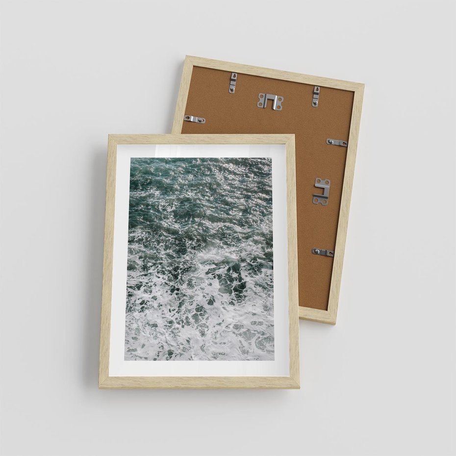 Plakat w ramie 30x40 - Sztormowa Przygoda - morze, ocean - rama drewno