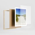 Plakat w ramie 40x50 - Relaks nad Morskimi Wzgórzami - plaża, wydmy - rama drewno