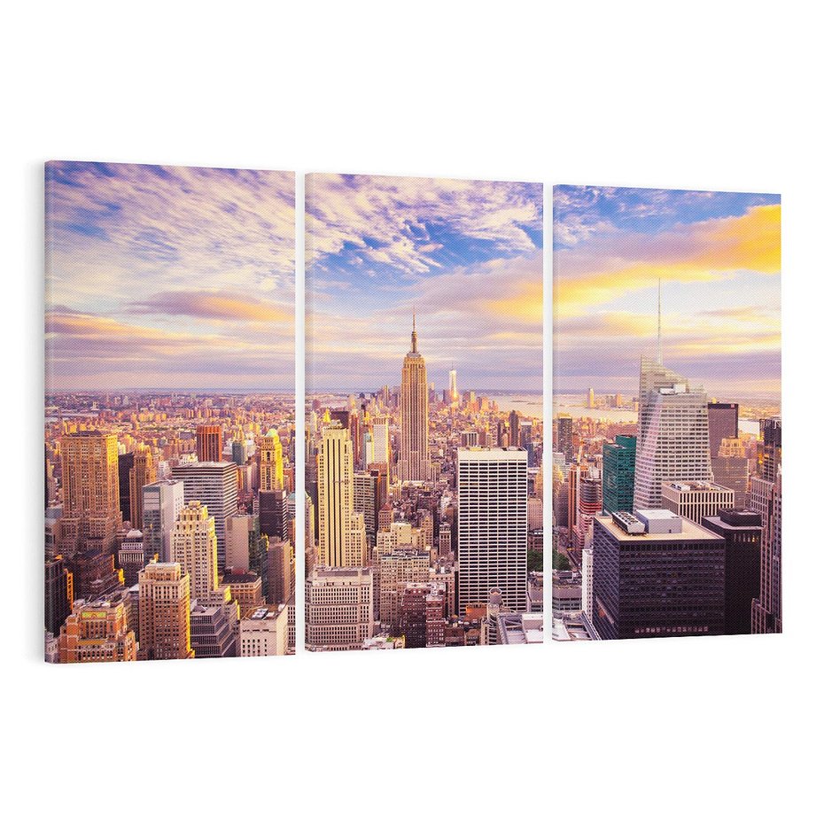 Obraz na płótnie 120x80 - Amerykański duch: Miasto na horyzoncie - USA, Ameryka