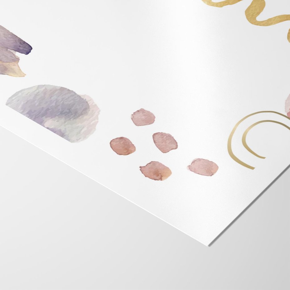 Plakat bez ramy 40x50 - Wibracje Pastelowych Odcieni - abstrakcyjny plakat, akwarelowe plamy