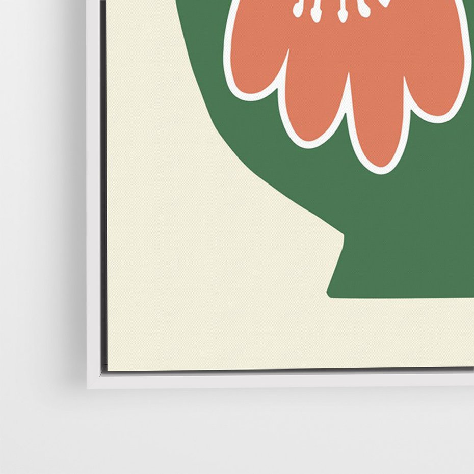 Obraz w ramie 50x70 - Kreatywne Impulsy - boho styl, wazon - rama biała