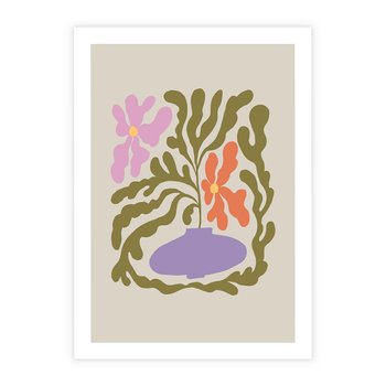 Plakat bez ramy 30x40 - Kolorowe Echa - kwiaty, abstrakcja