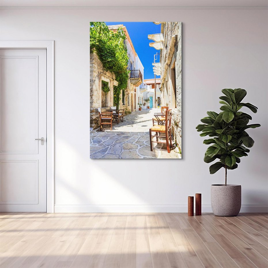 Obraz na płótnie 80x120 - Magiczny Spacer - uliczka, perspektywa