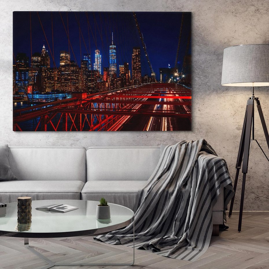 Obraz na płótnie 70x50 - Most w Nowym Jorku - Manhattan - most, Nowy Jork