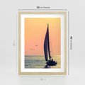 Plakat w ramie 30x40 - Żaglówka na Horyzoncie - żaglówka, jacht - rama drewno