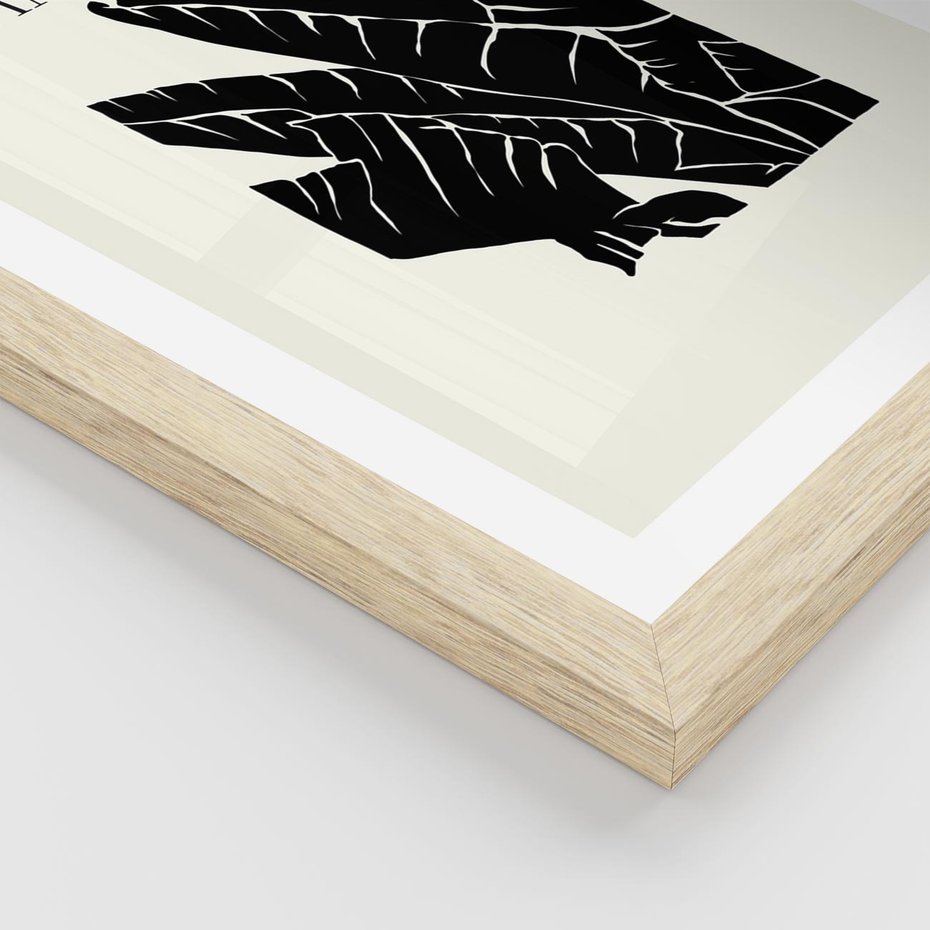 Plakat w ramie 30x40 - Rytmy roślinnego życia - nowoczesna sztuka, minimalistyczny styl - rama drewno