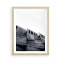 Plakat w ramie 50x70 - Surowa Elegancja Architektury - architektura, surowe formy - rama drewno