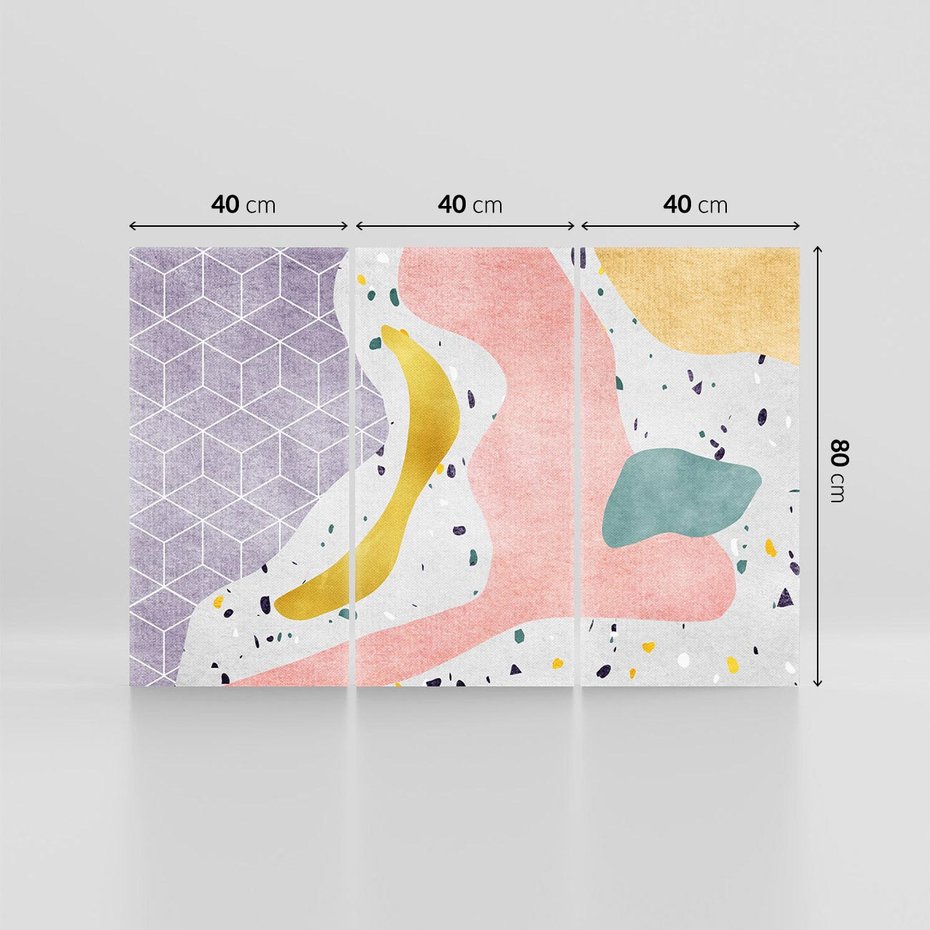 Obraz na płótnie 120x80 - Eklektyczny Mix - kolaż, pastelowe abstrakcyjne plamy