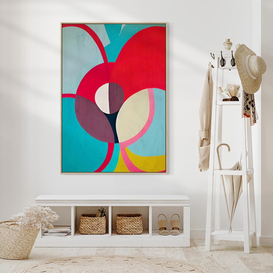 Obraz w ramie 80x120 - Kolorowe Odsłony Inspiracji - abstrakcyjny obraz, olejny - rama drewno