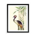 Plakat w ramie 50x70 - Kwiatowa Ekspresja - japońska sztuka, ptak - rama czarna
