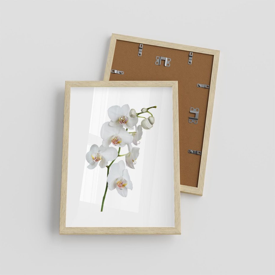 Plakat w ramie 30x40 - Ekskluzywny Relaks - storczyk, spa - rama drewno