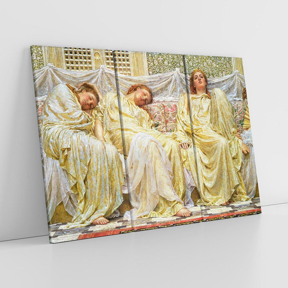 Obraz na płótnie 120x80 - "Marzyciele" (1850-1882) Albert Joseph Moore - Reprodukcja - reprodukcja, obraz na płótnie