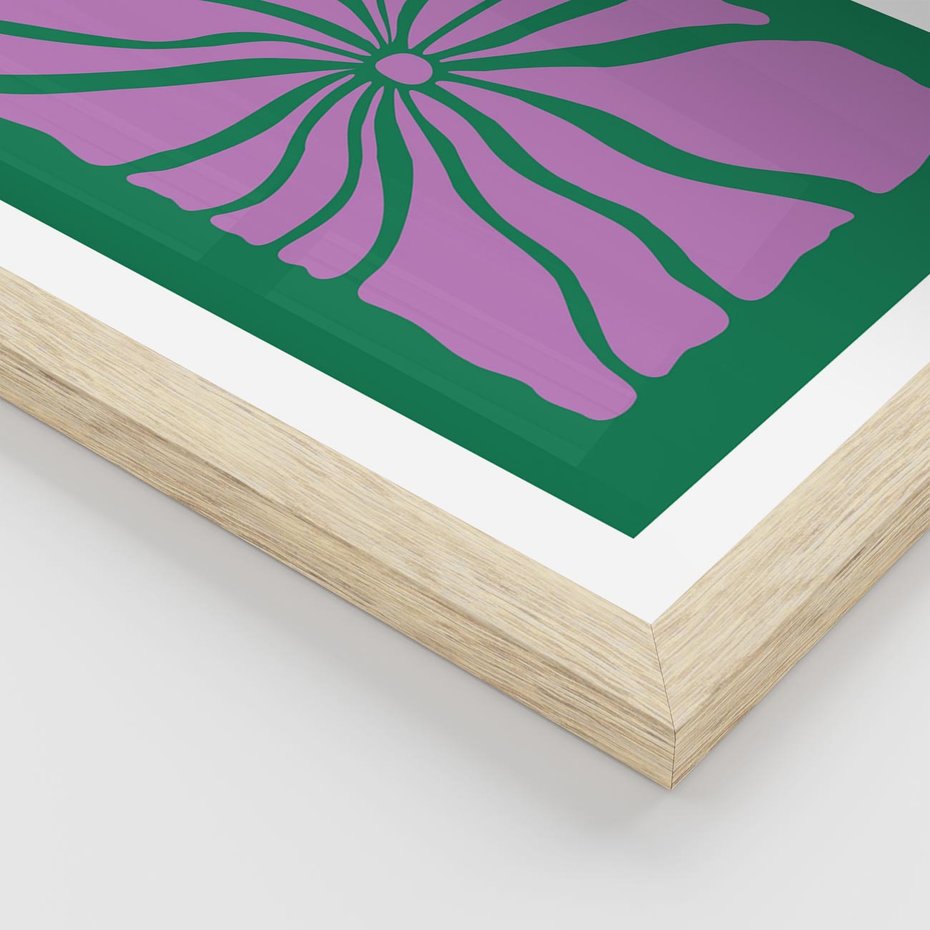 Plakat w ramie 50x70 - Bezczasowe Impresje - abstrakcyjny plakat, boho styl - rama drewno