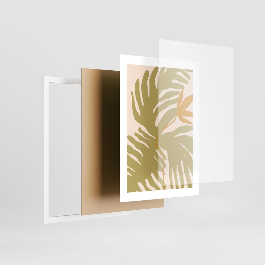 Plakat w ramie 30x40 - Konturem Zmiękczane - minimalistyczny obraz, nowoczesny - rama biała