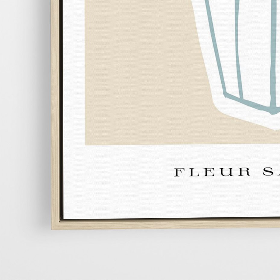 Obraz w ramie 50x70 - Rytmy Nowych Wizji - abstrakcyjne liście, tropikalne w wazonie - rama drewno