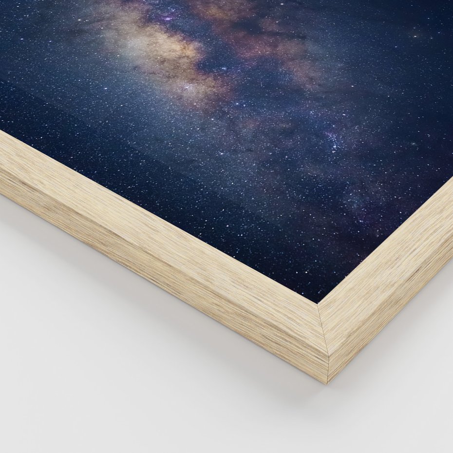 Zestaw obrazy w ramie 50x70 galeria - Droga, mleczna, gwiazdy - rama drewno